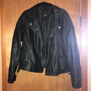 Faux Leather Moto Jacket
